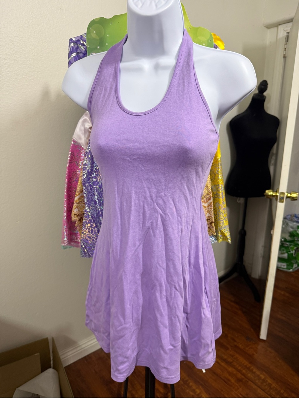 OGL Women’s Lavender Halter Tank Top Dress